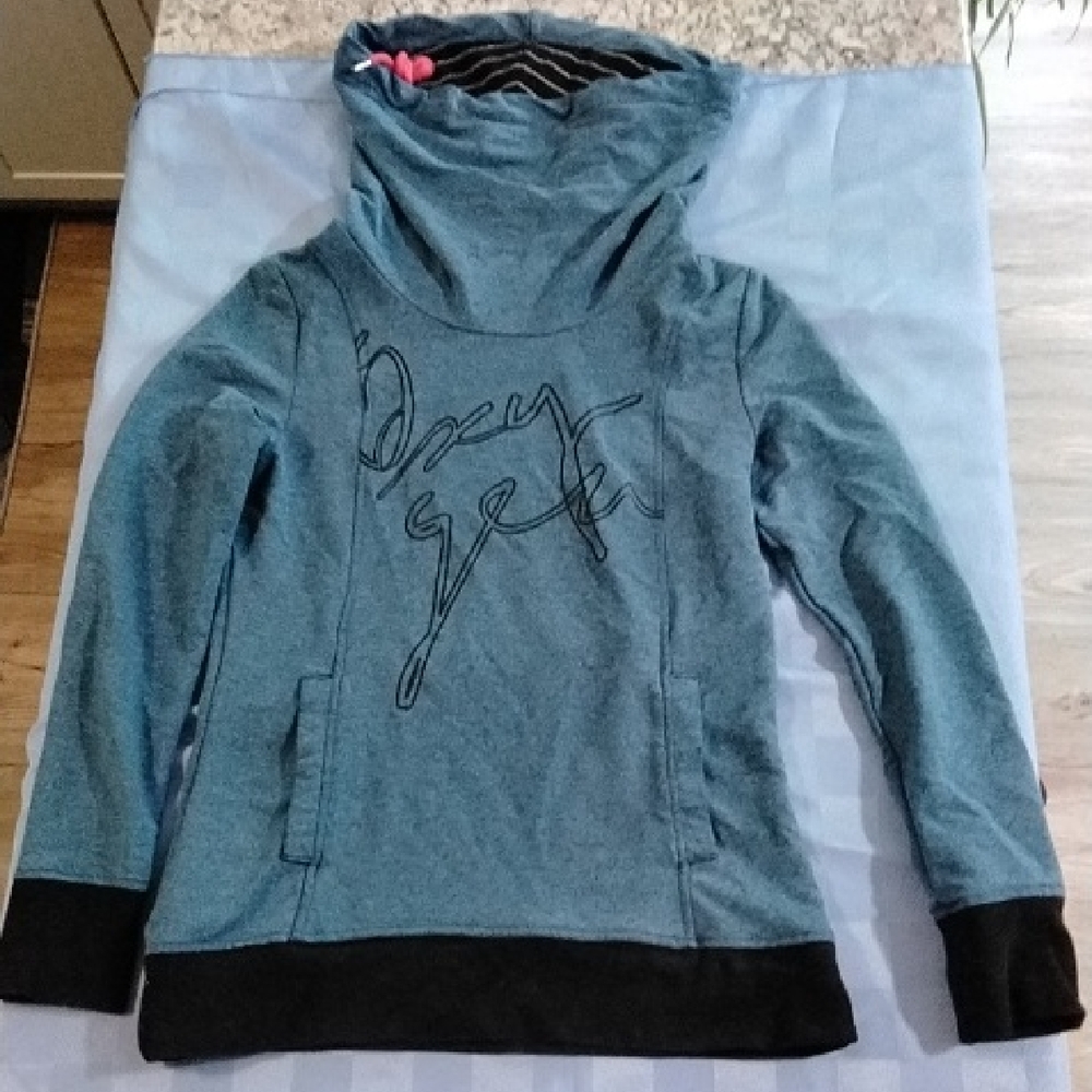 Women's Blue Cowl Neck Sweater